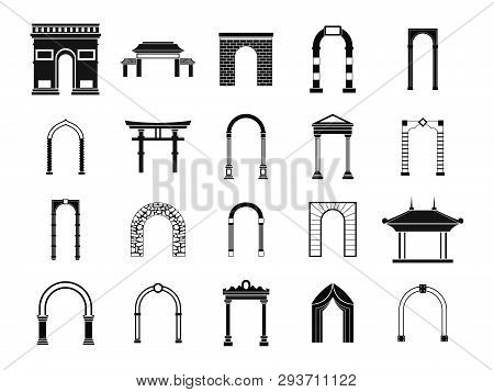 Arch Icon Set. Simple Set Of Arch Icons For Web Design Isolated On White Background