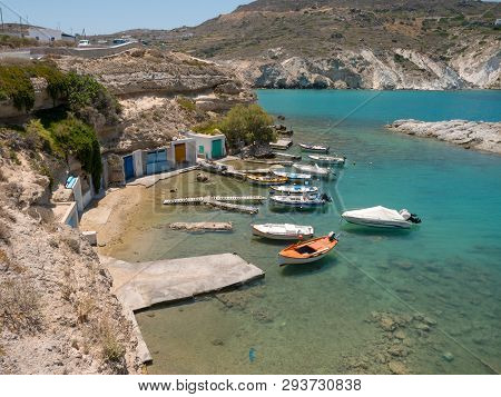 Traditional Village Mandrakia In Milos Island