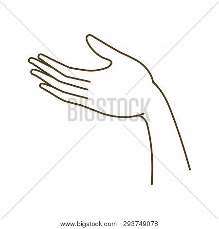 Forearm With Open Hand Avatar Character Vector Illustration Design