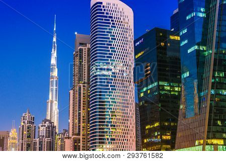 Architecture Od Business Bay In Dubai, Uae