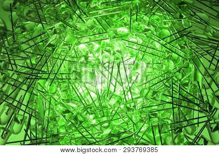 About 200 New Light-emitting Diodes Lie On Top Of Each Other On A Heap.