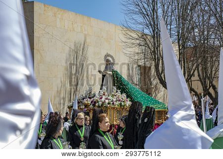 Procession Of Holy Week On Good Thursday Morning In Zamora