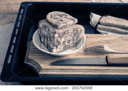 Saltison: Delicious Meat Snack On The Kitchen Board