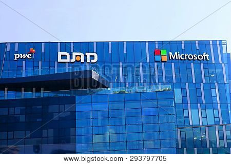 Haifa, Israel - September 18, 2017: View Of Office Building With Famous Logo In Haifa Matam High Tec