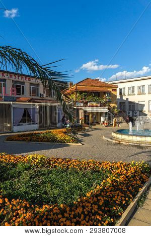 Chernomorets, Bulgaria - August 11, 2018: Typical Street Of Village Of Chernomorets, Burgas Region, 