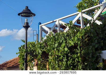 Chernomorets, Bulgaria - August 11, 2018: Typical Street Of Village Of Chernomorets, Burgas Region, 
