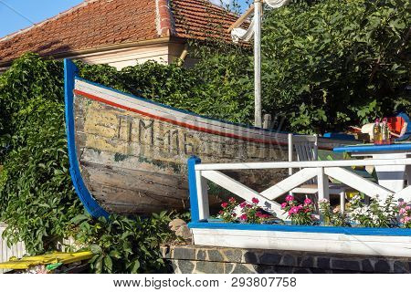 Chernomorets, Bulgaria - August 11, 2018: Typical Street Of Village Of Chernomorets, Burgas Region, 