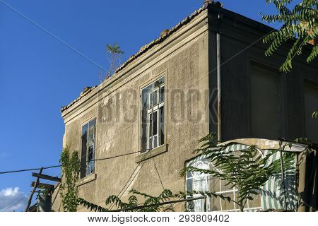 Chernomorets, Bulgaria - August 11, 2018: Typical Street Of Village Of Chernomorets, Burgas Region, 