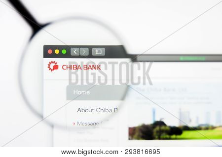 Los Angeles, California, Usa - 5 April 2019: Illustrative Editorial Of Chiba Bank Website Homepage. 