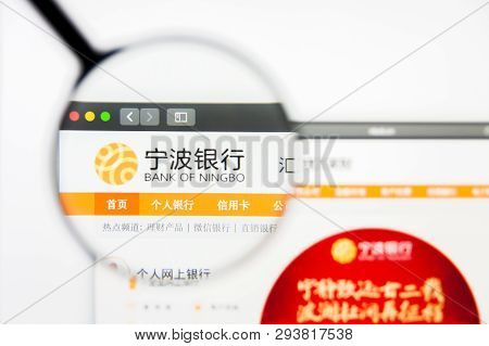 Los Angeles, California, Usa - 5 April 2019: Illustrative Editorial Of Bank Of Ningbo Website Homepa