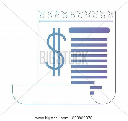 Receipt Shet Isolated Icon Vector Illustration Design