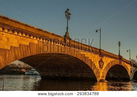 Kew Bridge In West London, Listed Bridge Over The River Thames