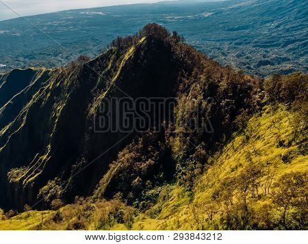 Aerial View Of Abang Mountain With Forest In Bali