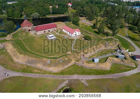 View Of The Old Korela Fortress On A Sunny June Day (aerial Photography). Priozersk, Leningrad Regio