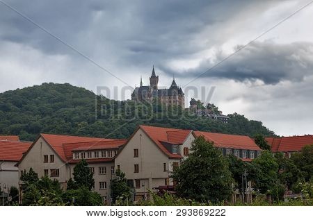Wernigerode Castle In The Morning In Germany. Harz