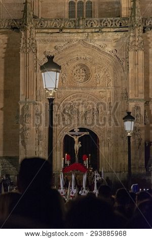 Salamanca, Spain; March 2017: Royal Confraternity Of The Lying Christ Of Mercy And Redemptive Agony,