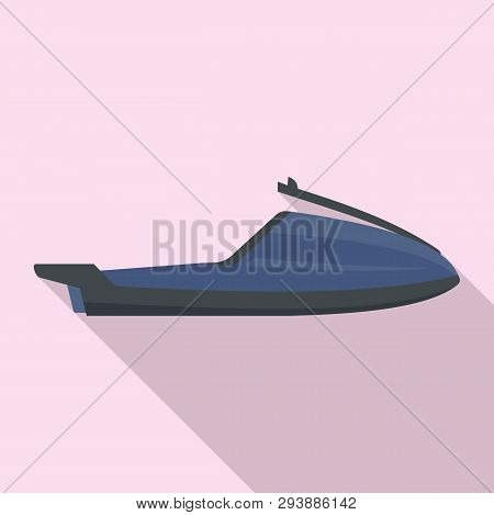 Fast Jet Ski Icon. Flat Illustration Of Fast Jet Ski Vector Icon For Web Design
