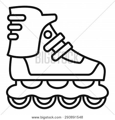 Sport Inline Skates Icon. Outline Sport Inline Skates Vector Icon For Web Design Isolated On White B