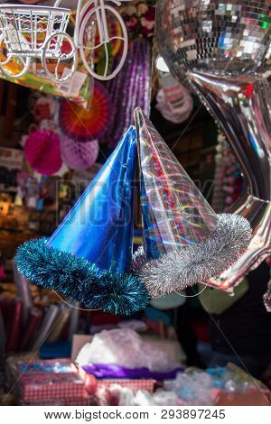 Set Of Party Hats Of Variuos Colors