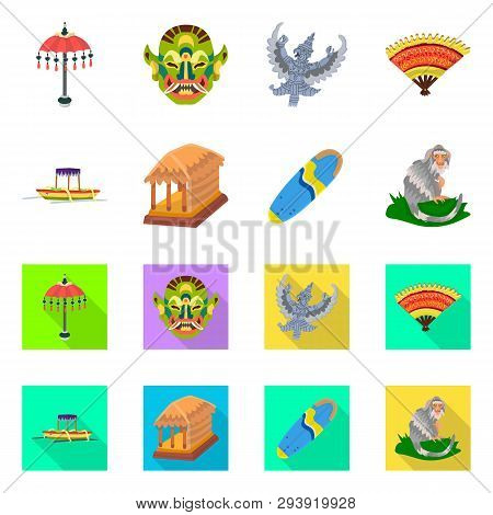 Vector Design Of  And Travel Sign. Set Of  And Traditional Stock Vector Illustration.
