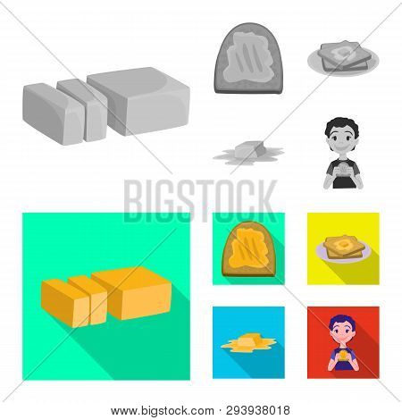 Isolated Object Of Creamy And Product Icon. Collection Of Creamy And Farm Stock Symbol For Web.