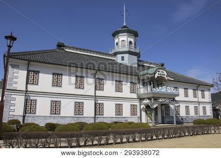 Matsumoto, Japan - March 26, 2019: Old Kaichi School In Matsumoto, Nagano Prefecture, Japan