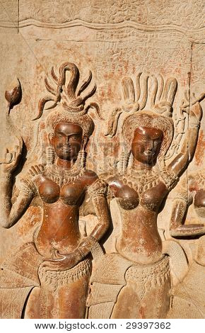 Aspara socha na Angkor Wat, Kambodža