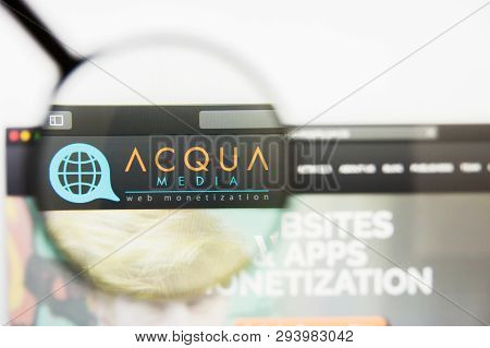 San Francisco, California, Usa - 29 March 2019: Illustrative Editorial Of Acqua Media Website Homepa