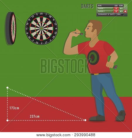 Darts Tournament Place, Room. Darts Target, Items, Elements, Symbols. Darts Men, Dart, Arrow, Dartbo
