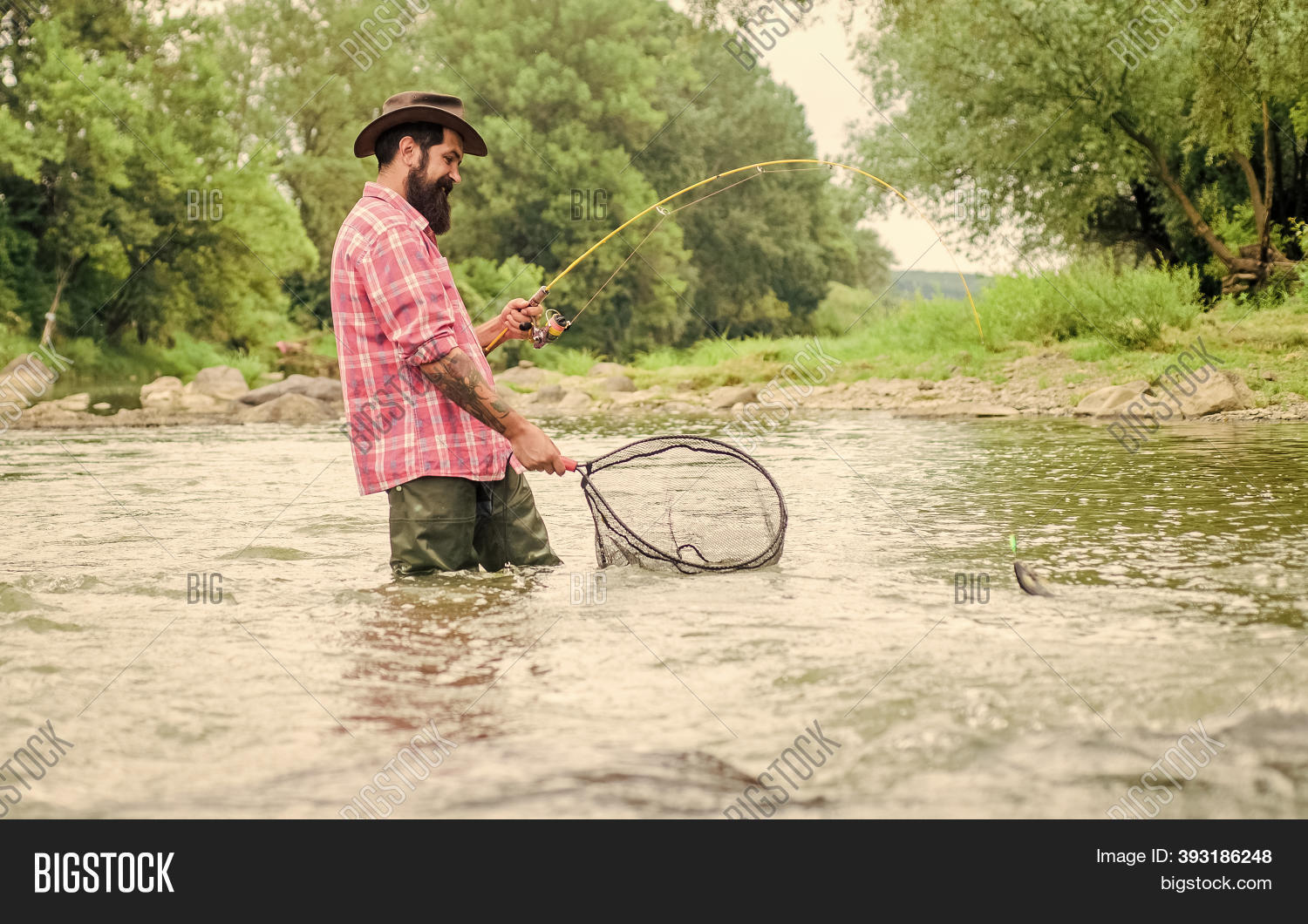 Gone Fishing Bearded Image Photo Free Trial Bigstock