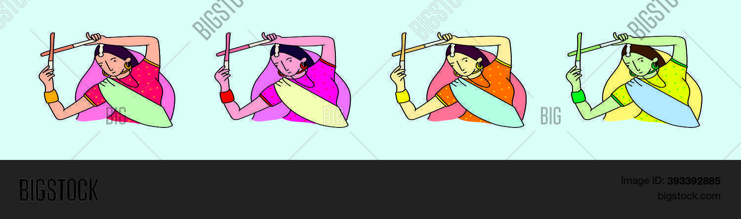 Set Women Stick. Vector & Photo (Free Trial) | Bigstock