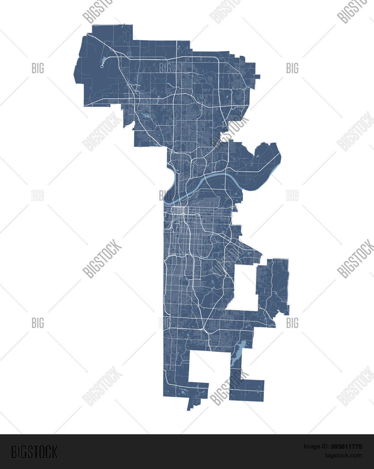 Kansas City Map. Vector & Photo (Free Trial) | Bigstock