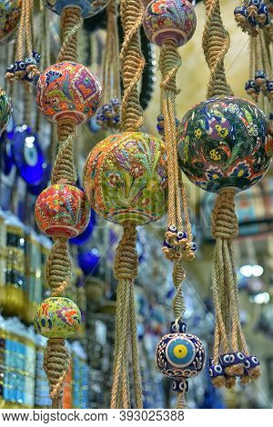 Orinetal Beads Hanged In Grand Bazaar, Istanbul, Turkey