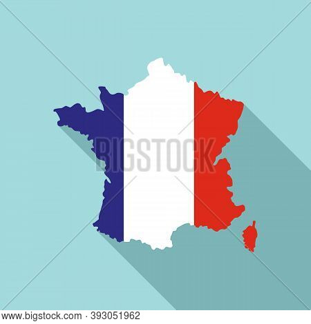 French Country Teritory Icon. Flat Illustration Of French Country Teritory Vector Icon For Web Desig