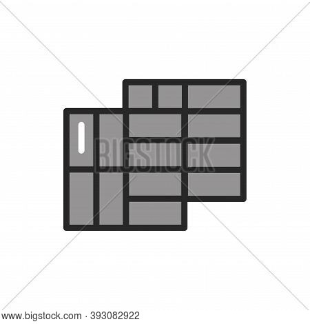 Paving Slabs Color Line Icon. Pictogram For Web Page, Mobile App, Promo.