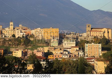 Pontecorvo, Italy - October 30, 2020: The River City Seen From The Passionist Convent