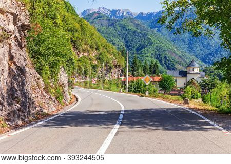 The Road In The Mountains Near The Moracha Monastery, Montenegro