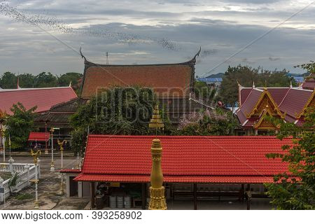 Wat Khao Chong Pran Temple For People Pray To Buddha And Look Hundred Million Bats From Khao Chong P