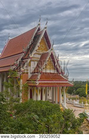 Wat Khao Chong Pran Temple For People Pray To Buddha And Look Hundred Million Bats From Khao Chong P