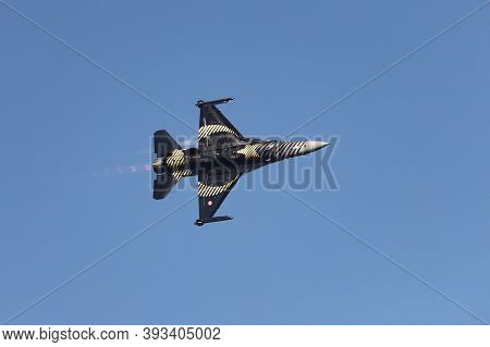 Bursa, Turkey - October 12, 2020: Soloturk Air Aerobatics Show In Mudanya District During 98th Anniv