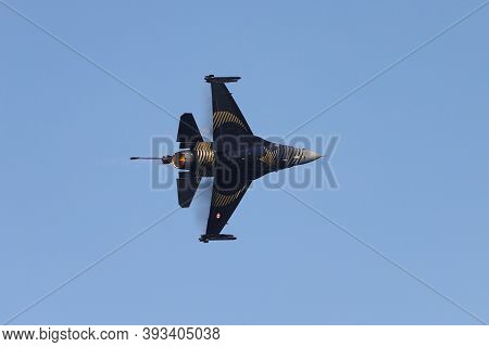 Bursa, Turkey - October 12, 2020: Soloturk Air Aerobatics Show In Mudanya District During 98th Anniv