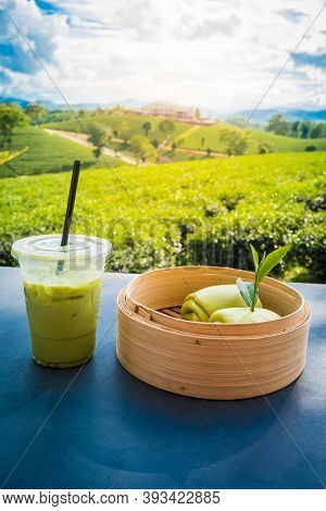 Fresh Milk Green Tea Drink Made From Raw Materials From Chui Fong Farm, Famous For The Sound Of Chia