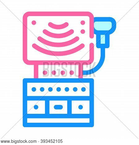 Ultrasound Equipment Color Icon Vector Illustration Sign