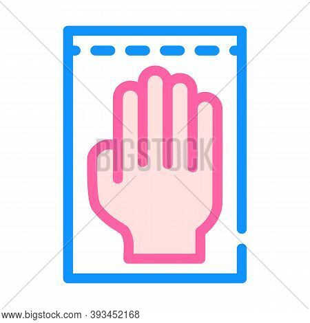 Medical Gloves Color Icon Vector Illustration Sign