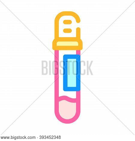 Blood Test Color Icon Vector Illustration Sign