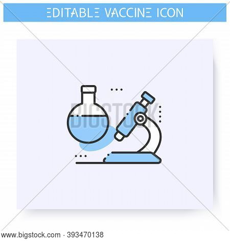 Clinical Trials Line Icon.laboratorian Research.vaccine Testing. Cure Search, Vaccine Development. S