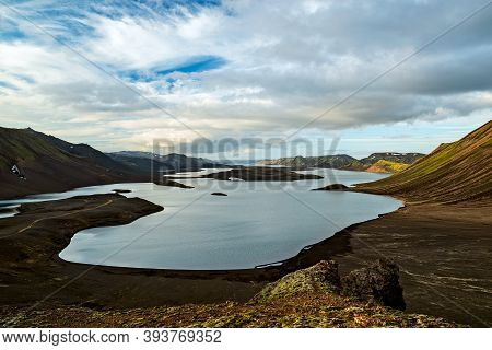 Langisjor Lake In A Summer Sunny Day, Iceland