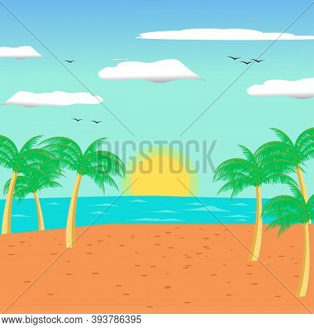 Vacation To The Beach When Summer Illustration