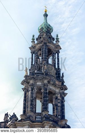 Details Of The Architecture Of The Restored Cathedral, Dresden, Germany