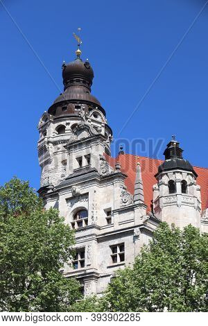Germany Landmarks - Leipzig City Hall. New City Hall (neues Rathaus) In Historicism Architecture Sty